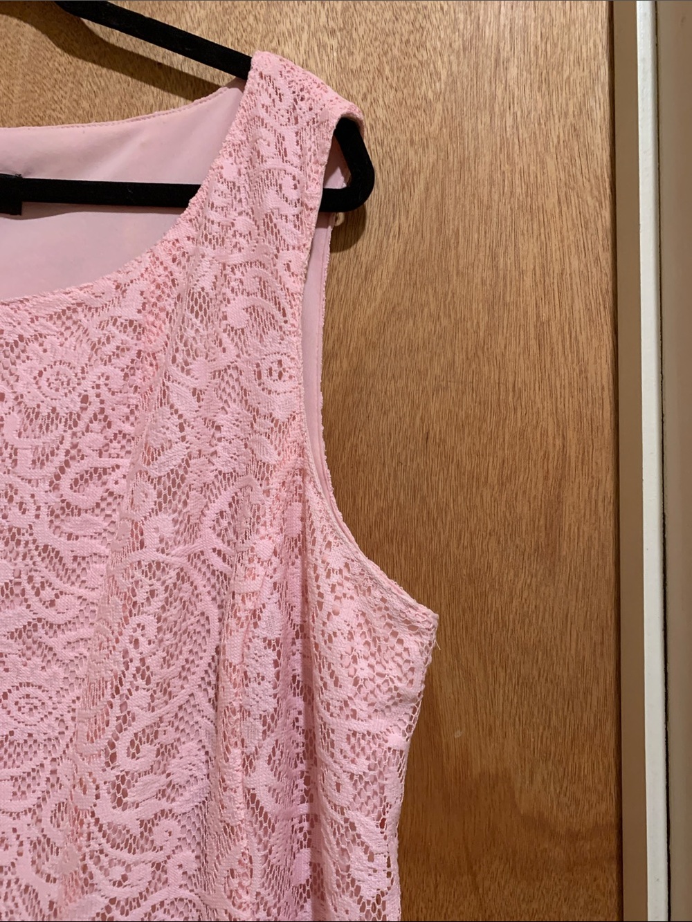 connected apparel Pink Lace Midi Dress - Picture 7 of 9